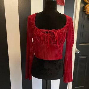 Velvet crop top